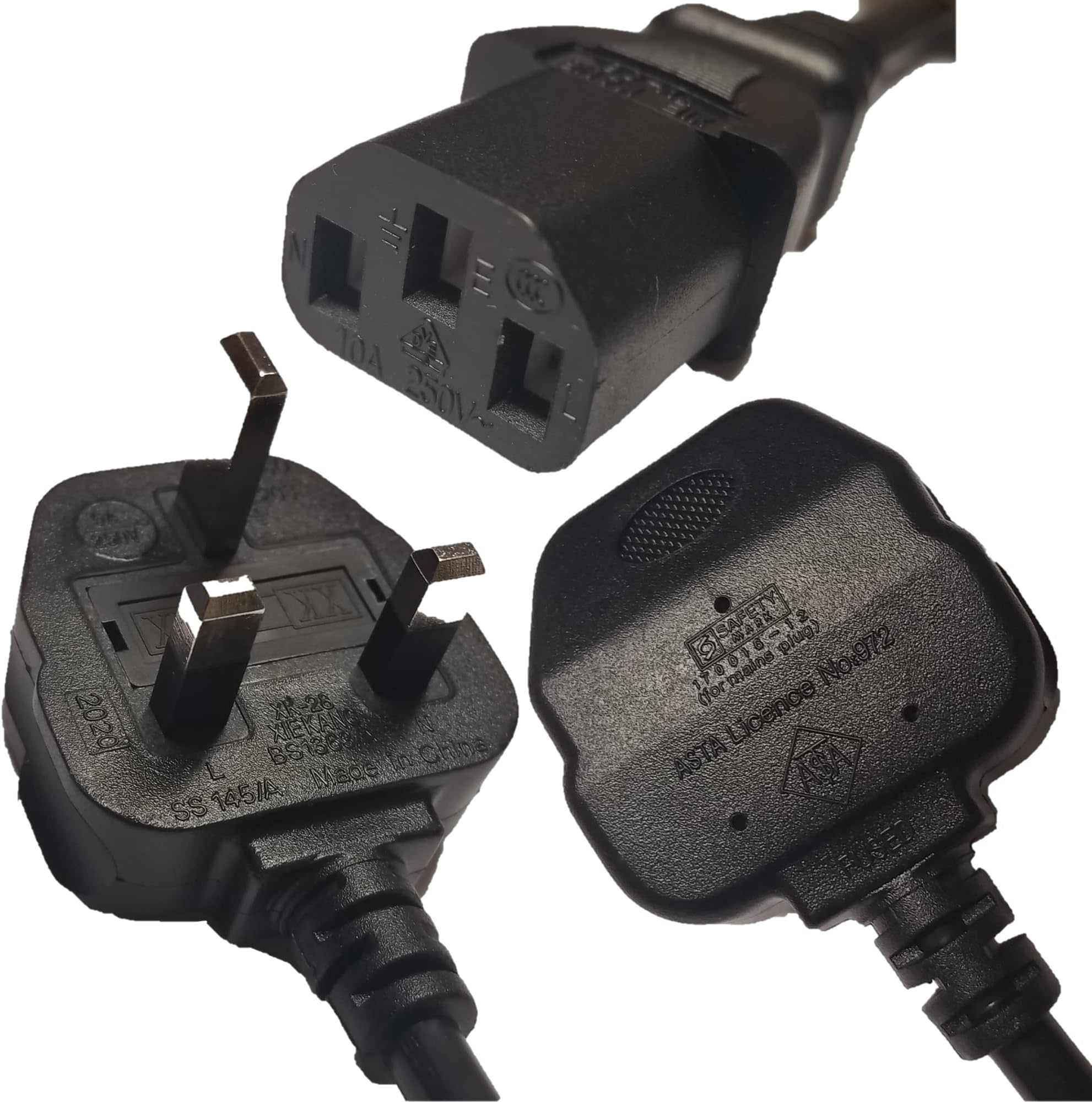 DabbersIT UK 2m Kettle Lead C13 PC Computer Power Cable Amazon.co.uk