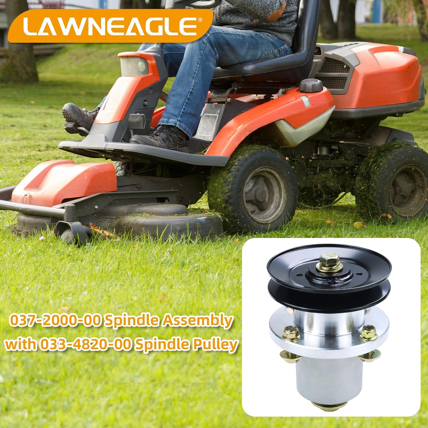037-2000-00 Spindle Assembly with 033-4820-00 Pulley Replaces Bad Boy 037-2000-00 Spindle Bad Boy 037200000 Spindle Assy Bad Boy 037-2050-00 for Bad Boy MZ & MZ Magnum 42" 48" Deck Assembly