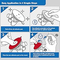 Vista 6 de Almohadillas adhesivas de doble cara para montaje de cámara de salpicadero, fabricadas con 3M VHB, paquete de 4 cintas adhesivas redondas