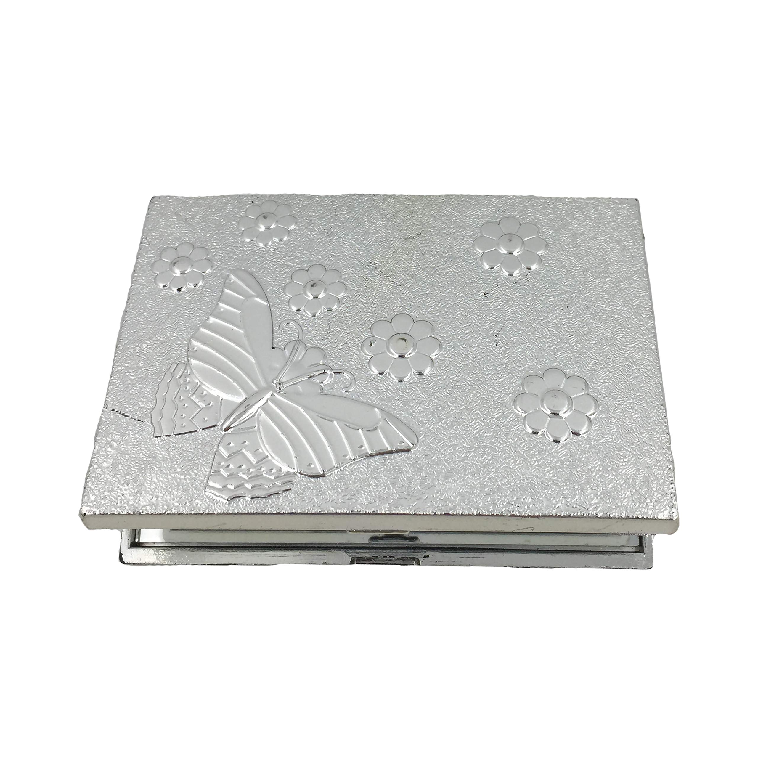FASHIONCRAFT 5918 Butterfly Design Compact Mirror, Rectangular Compact Mirror, Event Favor, Pack of 40