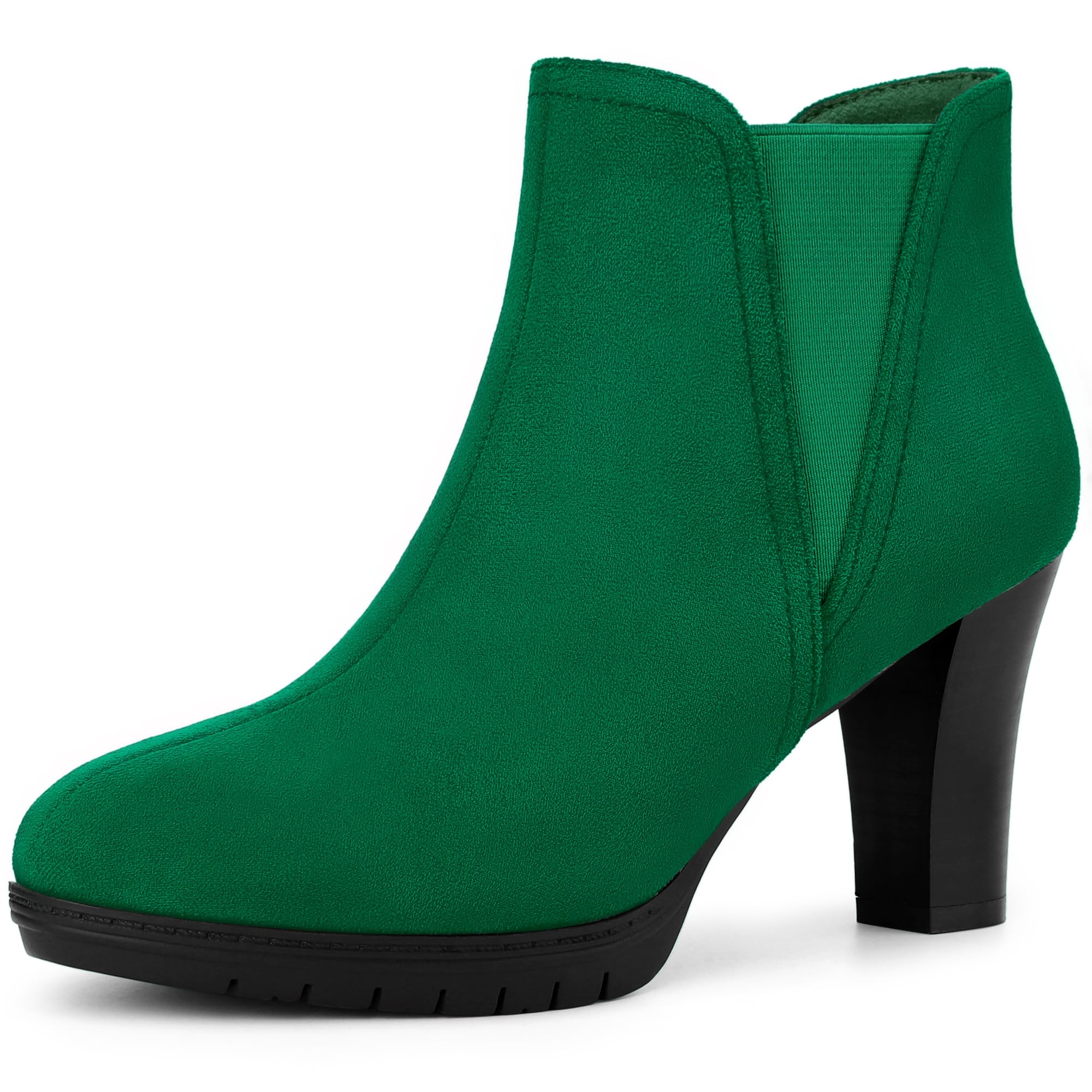 Perphy Chelsea Ankle Boots Lug Sole Elastic Platform Booties for Women