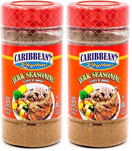 CARIBBEAN RHYTHMS Condimento suave para jerk, 5 onzas (paquete de 2)
