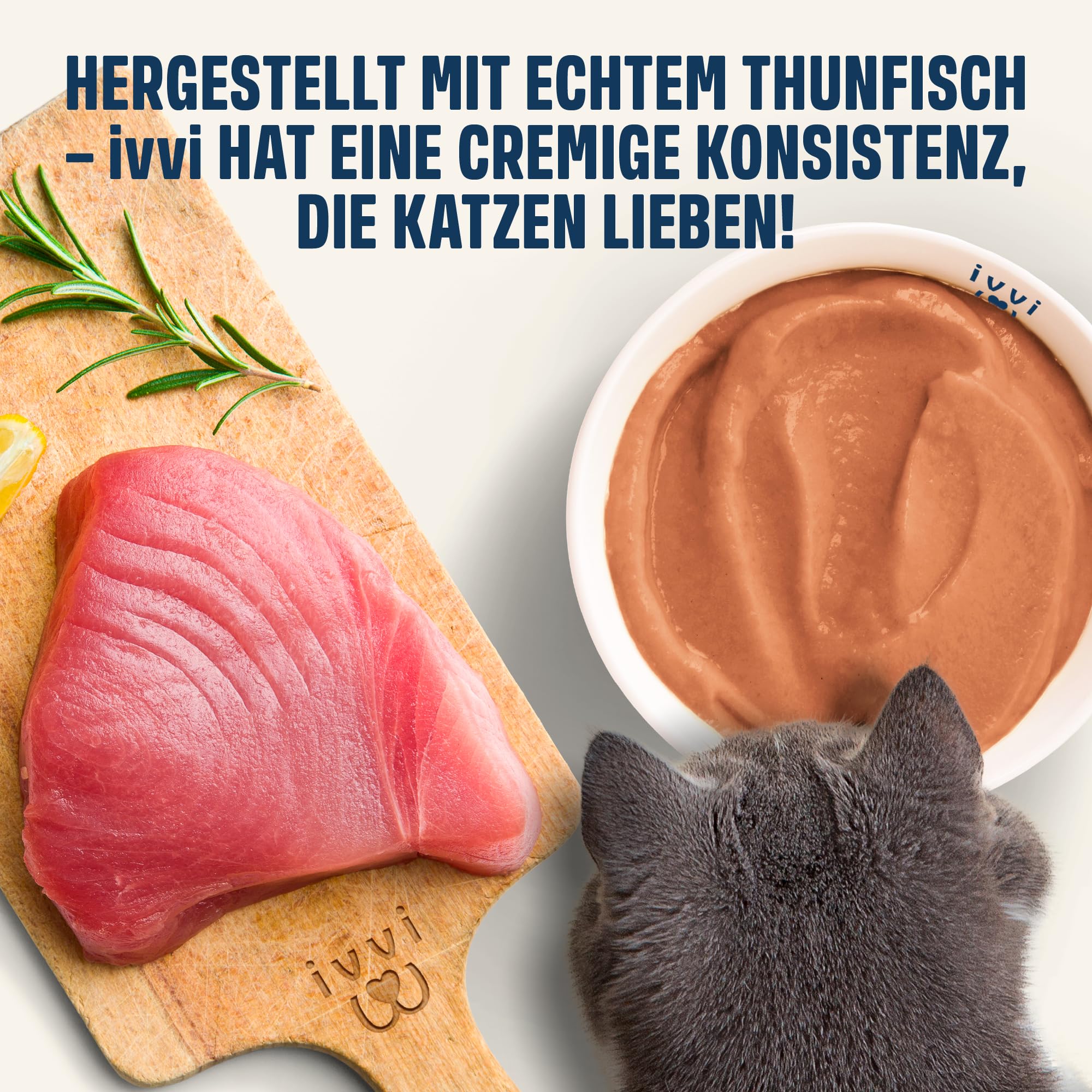 ivvi Gelenk Essenz für Katzen – Schlecksnack mit Glucosamin, Chondroitin, Grünlippmuschel & Lachsöl – zur Unterstützung der Gelenke – 30x15g – mit echtem Thunfisch