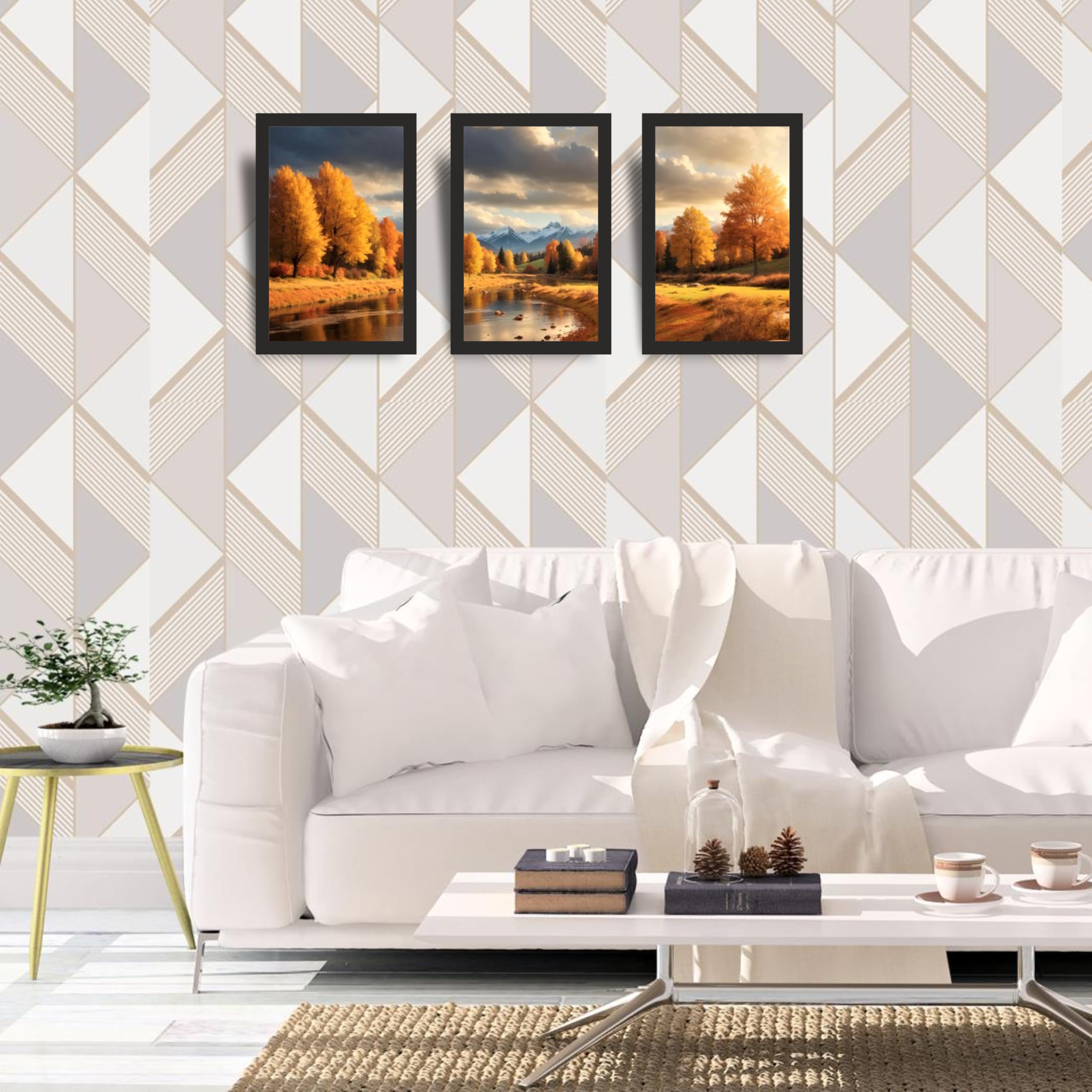 Autumn Landscape Wall Art Frame Set of 3
