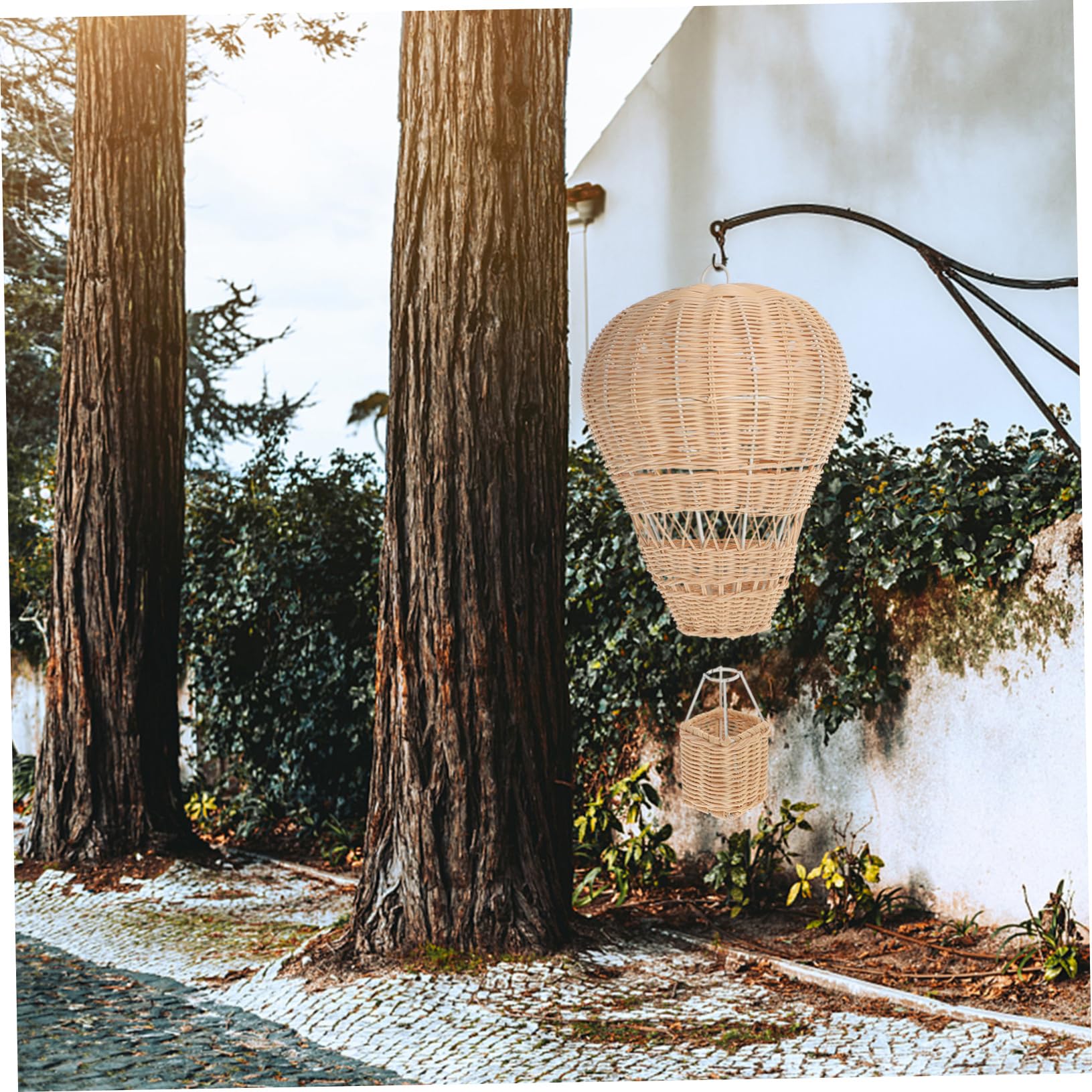 Generic Handmade Rattan Air Balloon Hanging Hot Air Balloon Decor for Kids Wedding Birthday Home Decor