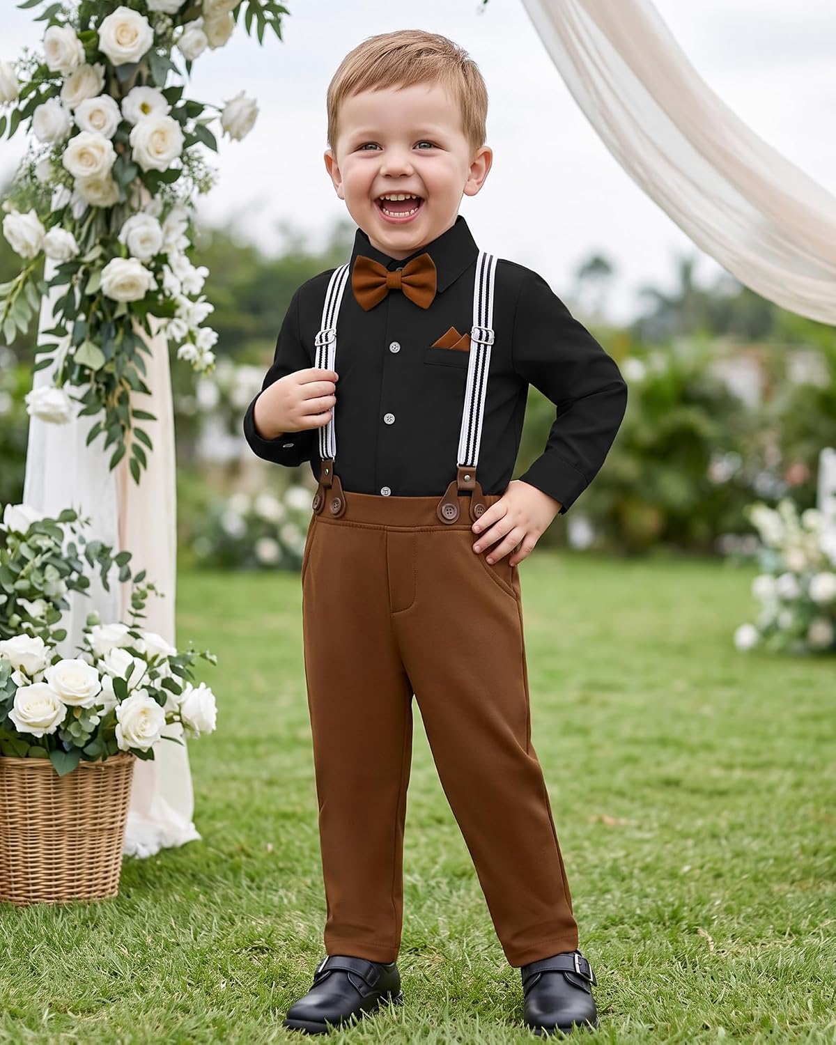 ZOEREA Toddler Baby Boy Wedding Suit Formal Dress Clothes Gentleman Outfit
