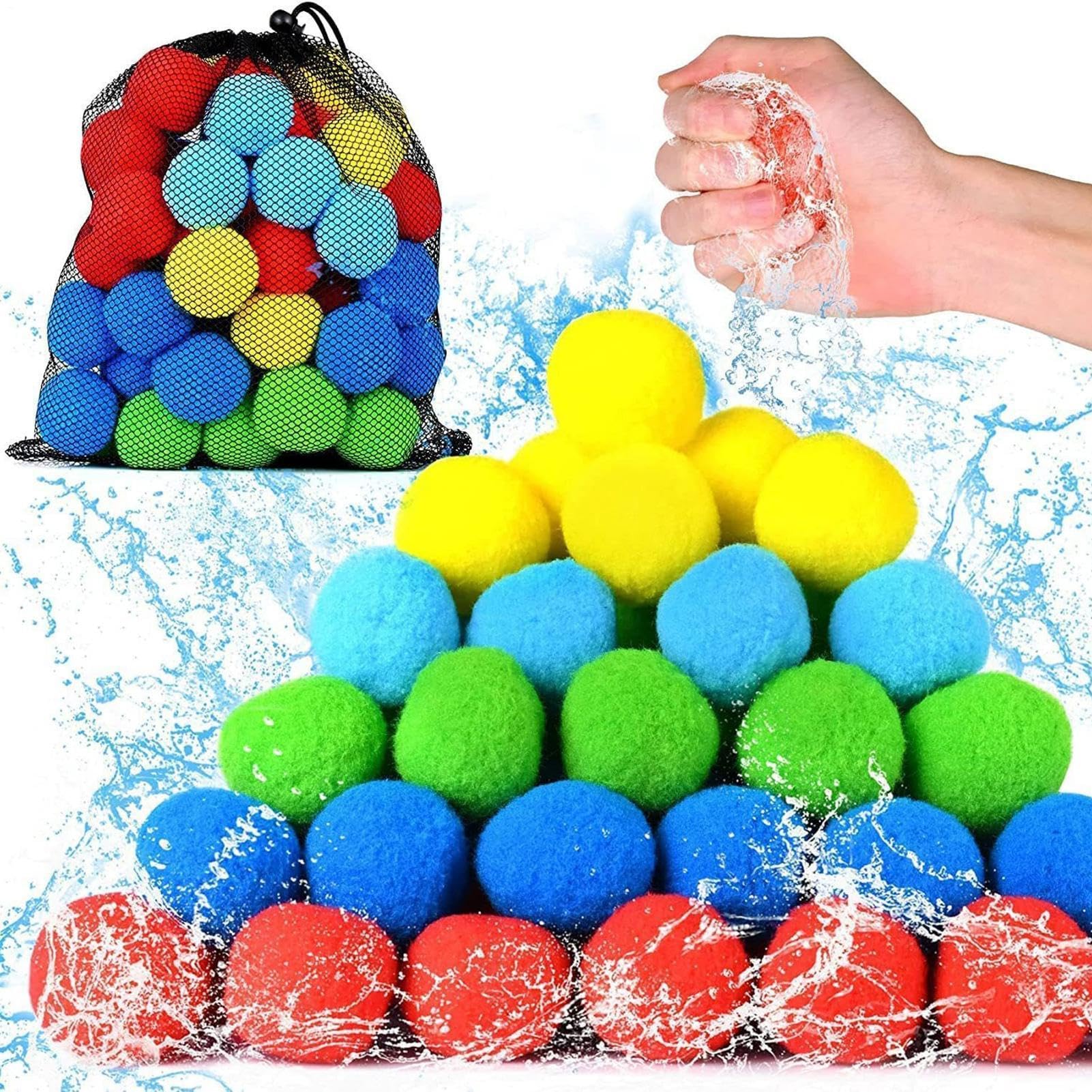 Bolas absorbentes reutilizables para acabar con los residuos de globos en la piscina 8