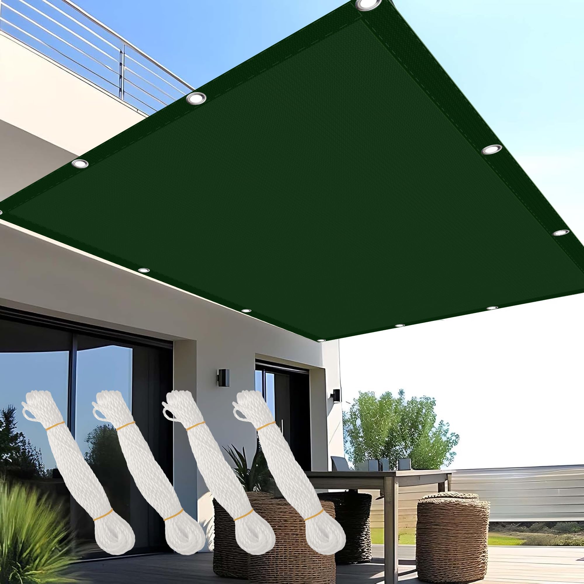 Toile solaire de jardin 3x4m imperméable pour créer un coin d'ombre sur la terrasse