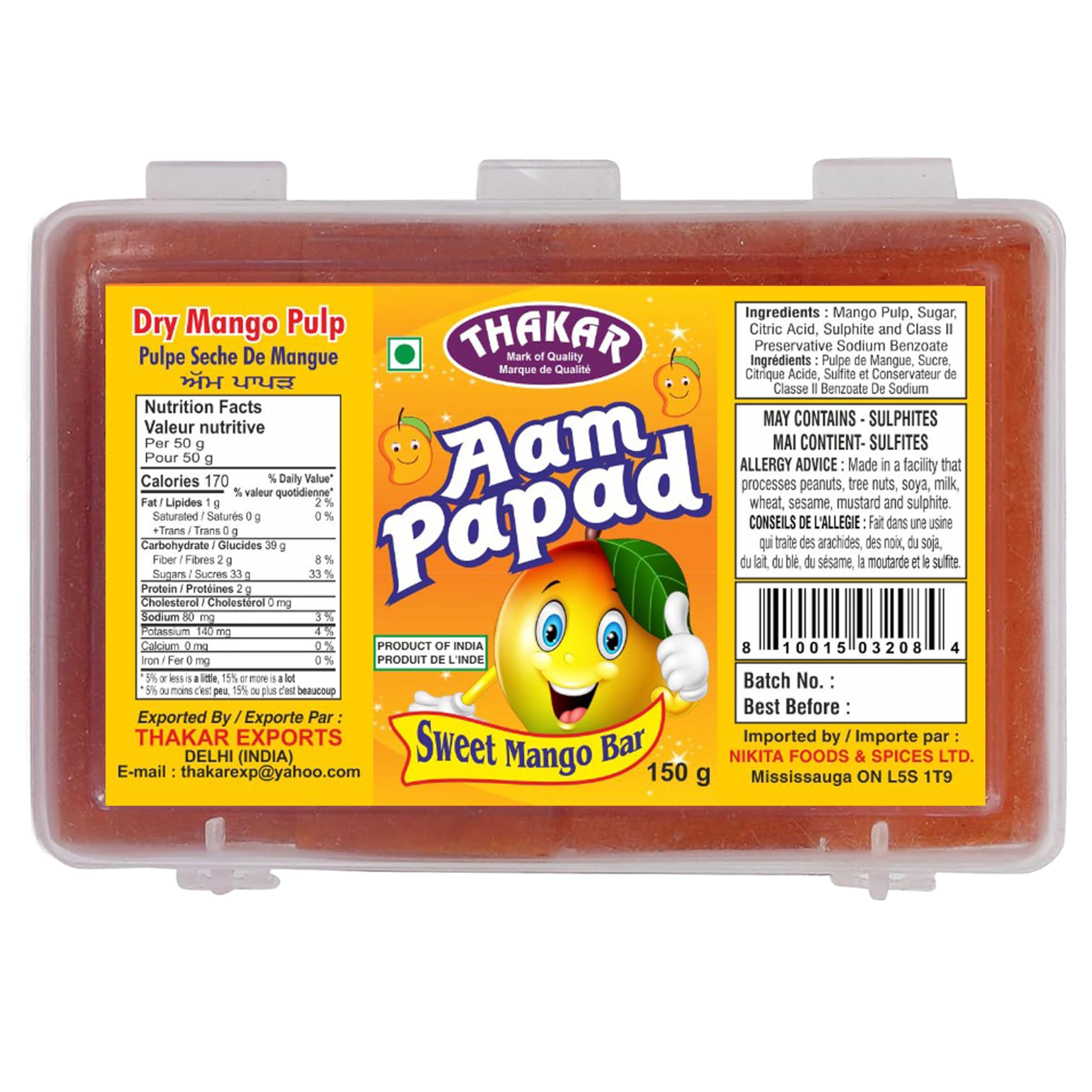 THAKAR Aam Papad Yellow in Tray 150g | Mango Fruit Slice | Traditional Aam Papad Sweet | Tangy & Natural Mango Papad | Preservative-Free | Ready to Eat Snack.-picture-26