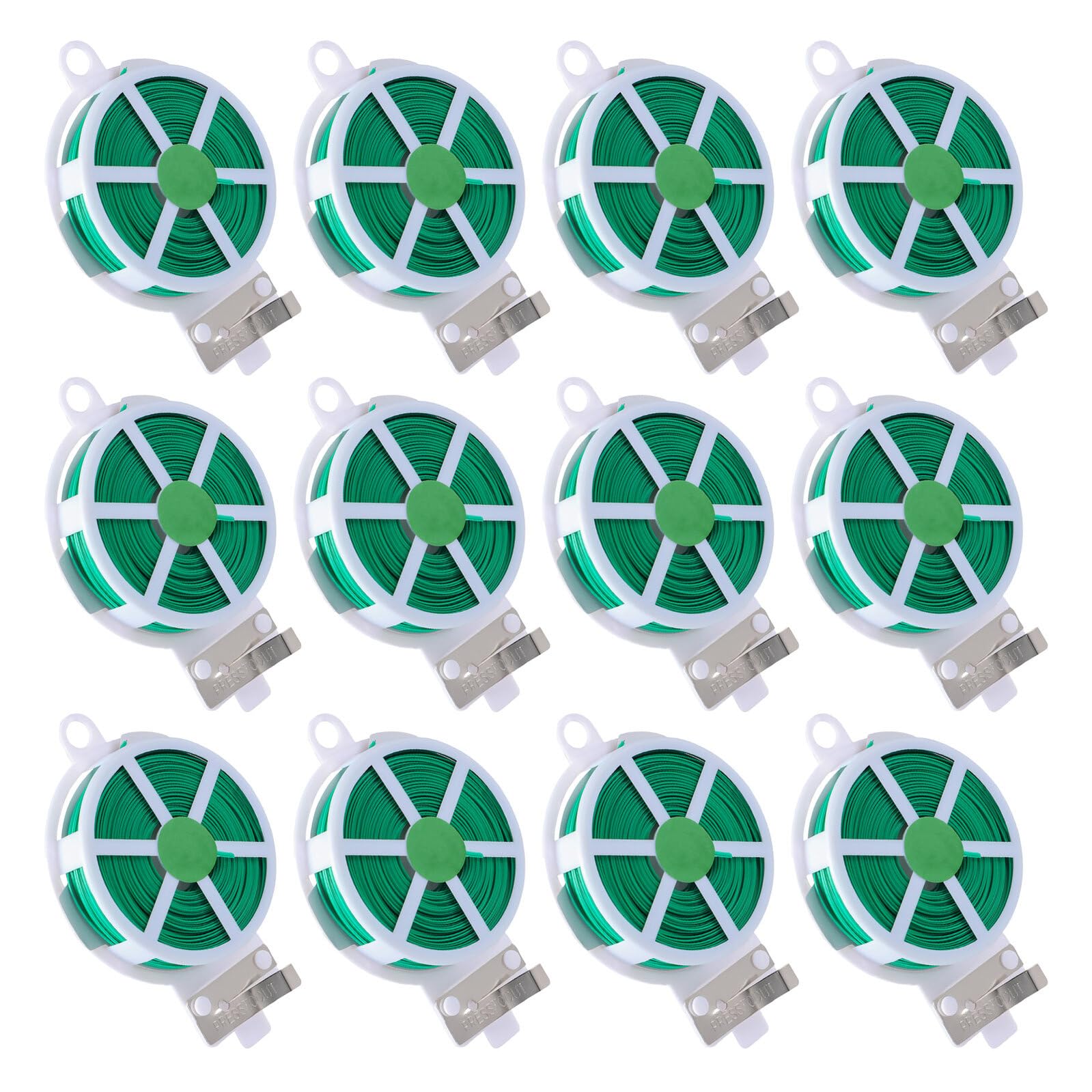 DECHOUS 12 Pezzi Legacci da Giardinaggio per Piante Verdi 50 M Filo da Giardino Rivestito in Plastica per Supporto Piante Rampicanti Pomodori Rose Uso Esterno Giardino Domestico