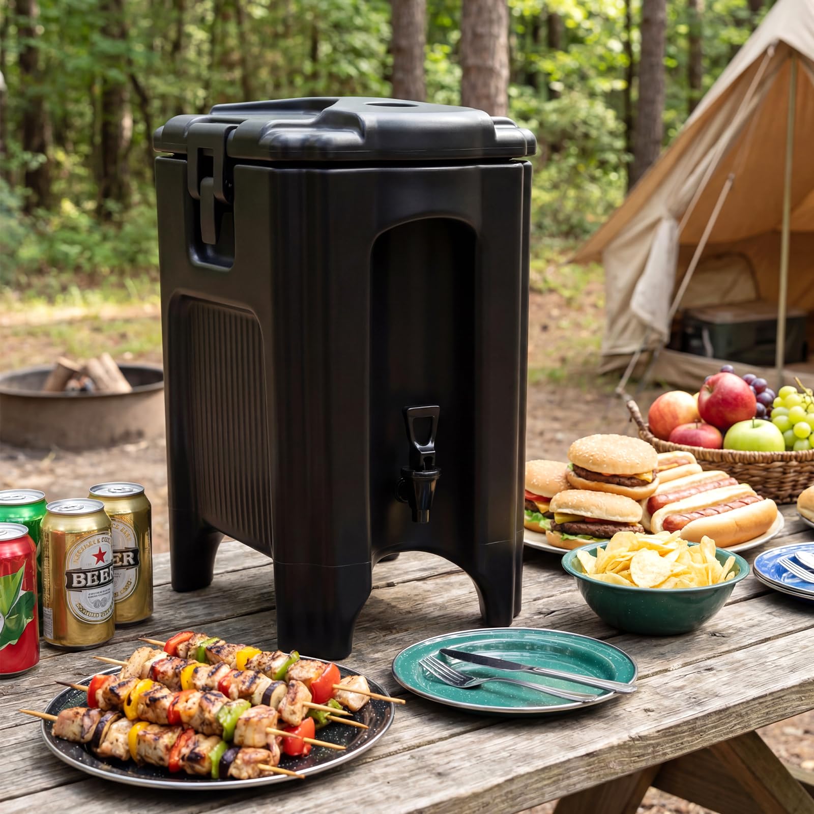 COSTWAY Distributore di Bevande Isolato da 16,5 L, Contenitore Isotermico per Distribuzione Bevande Calde e Fredde con Rubinetto e Maniglia, per Tè, Caffè e Acqua, per Bar, Buffet e Festa