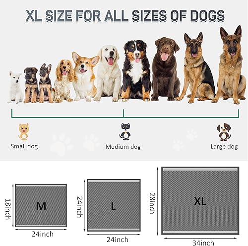 Miniatura 6 de Boscute Almohadillas para cachorros de carbón superabsorbentes para control de olores, XL, 28 x 34 pulgadas, a prueba de fugas, almohadillas para