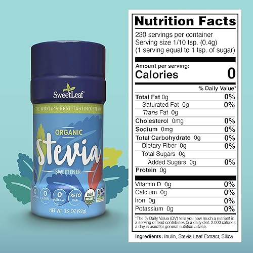 Miniatura 3 de SweetLeaf Tarro coctelera de stevia orgánico 230 porciones