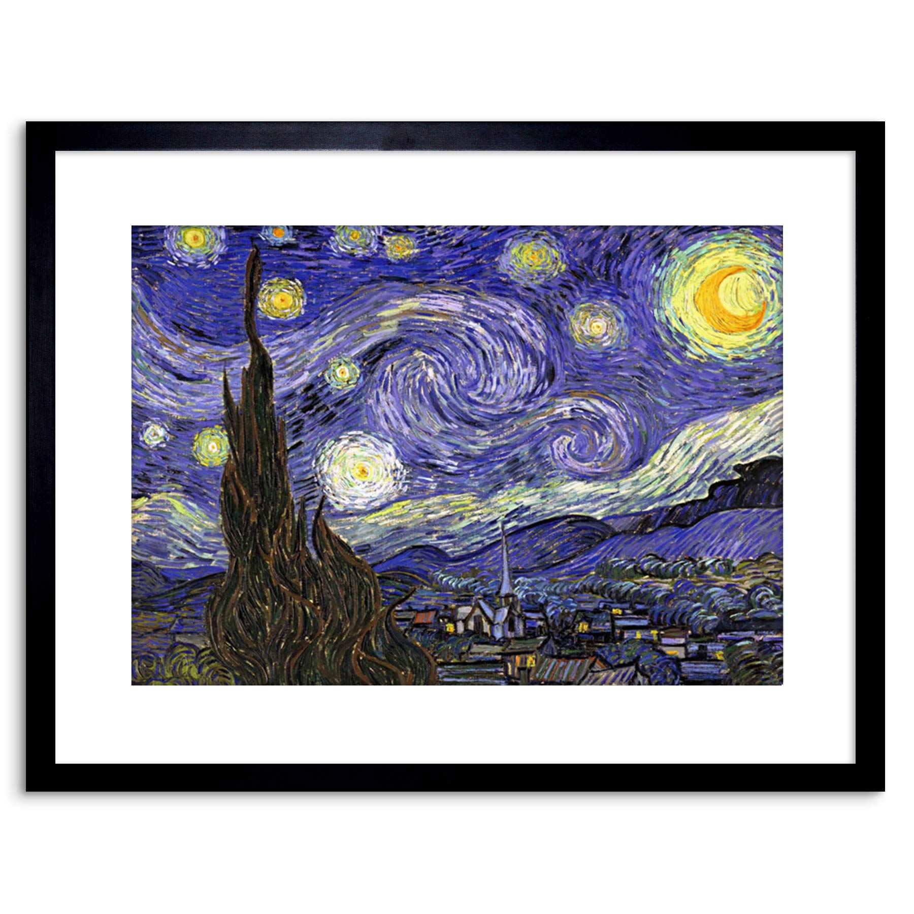 Wee Blue Coo Vincent Van Gogh Starry Night Old Master Framed Wall Art Print