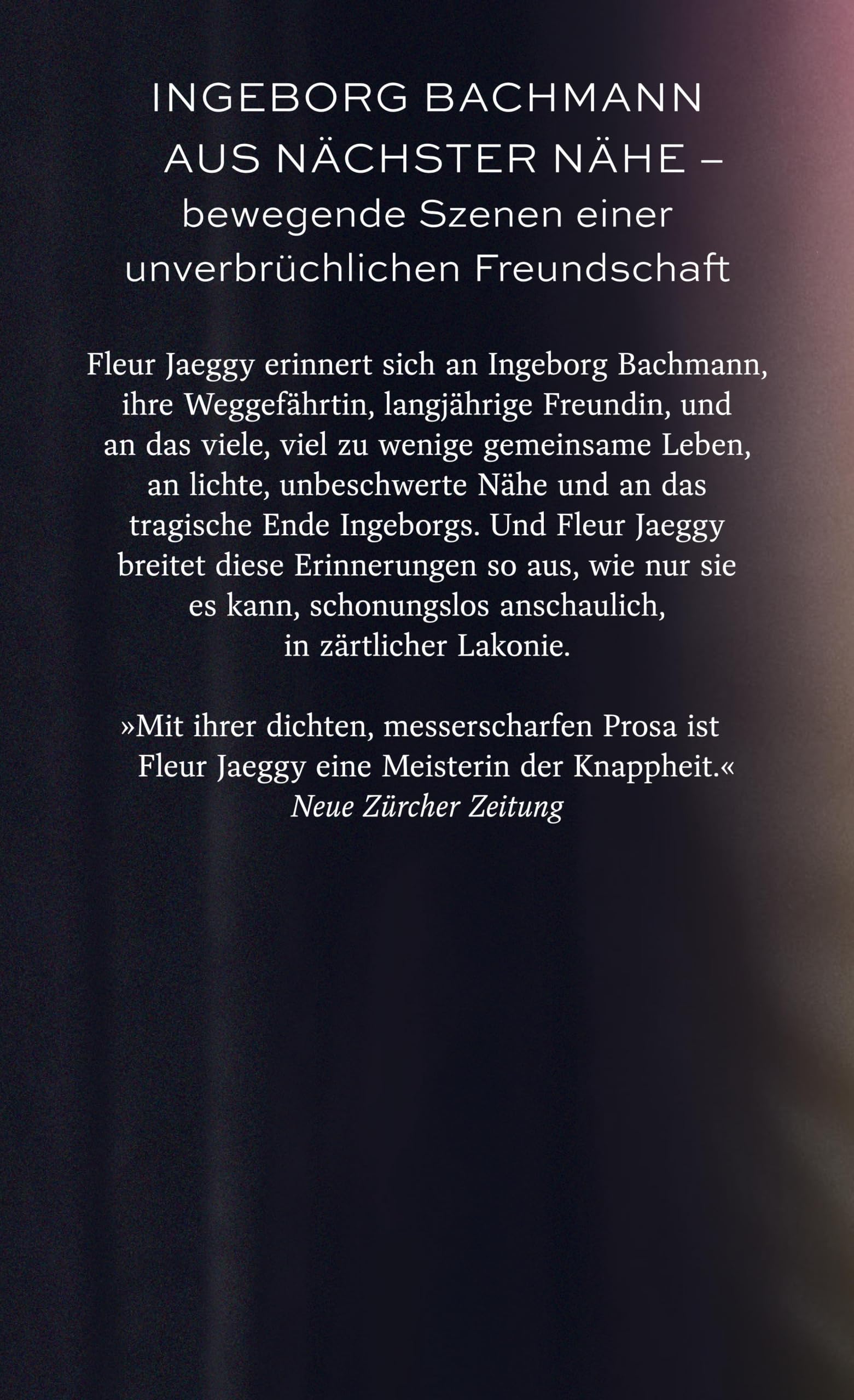 Die letzten Tage von Ingeborg: Ingeborg Bachmann aus nächster Nähe – bewegende Szenen einer Freundschaft