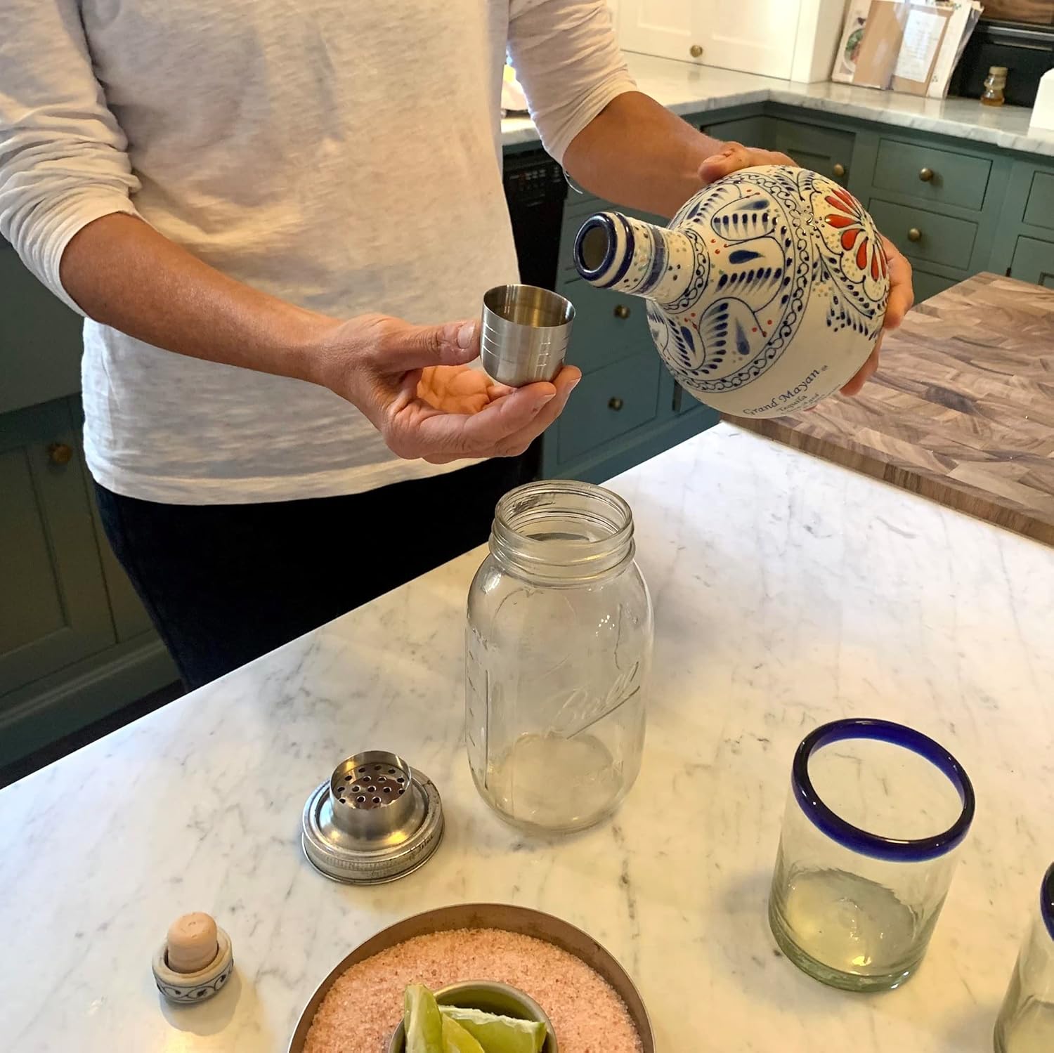 Mason Jar Cotail Shaker Lid For Regular Mouth Mason Jar,