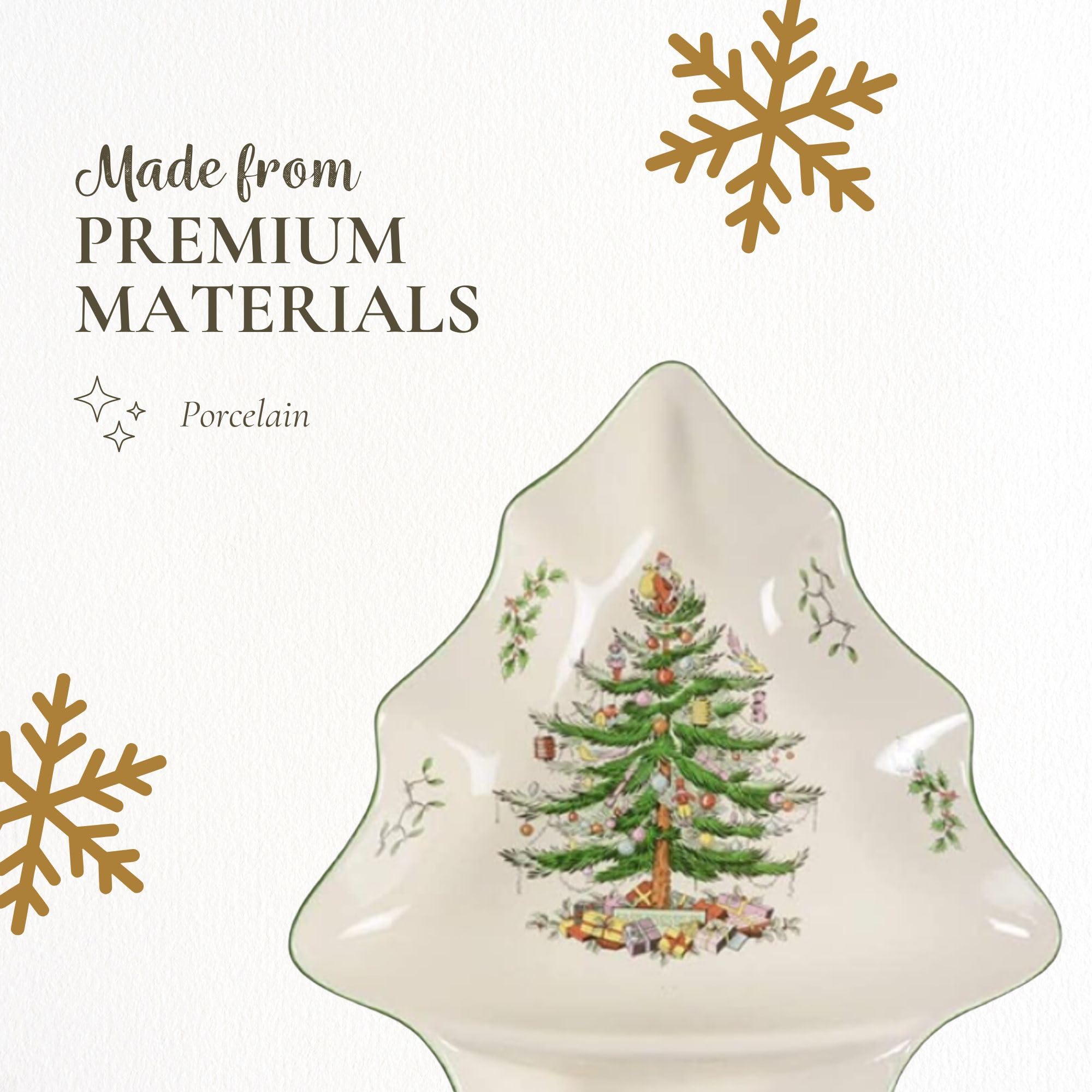 Spode Christmas Tree Tartan Chip & Dip Set - Elegant Holiday