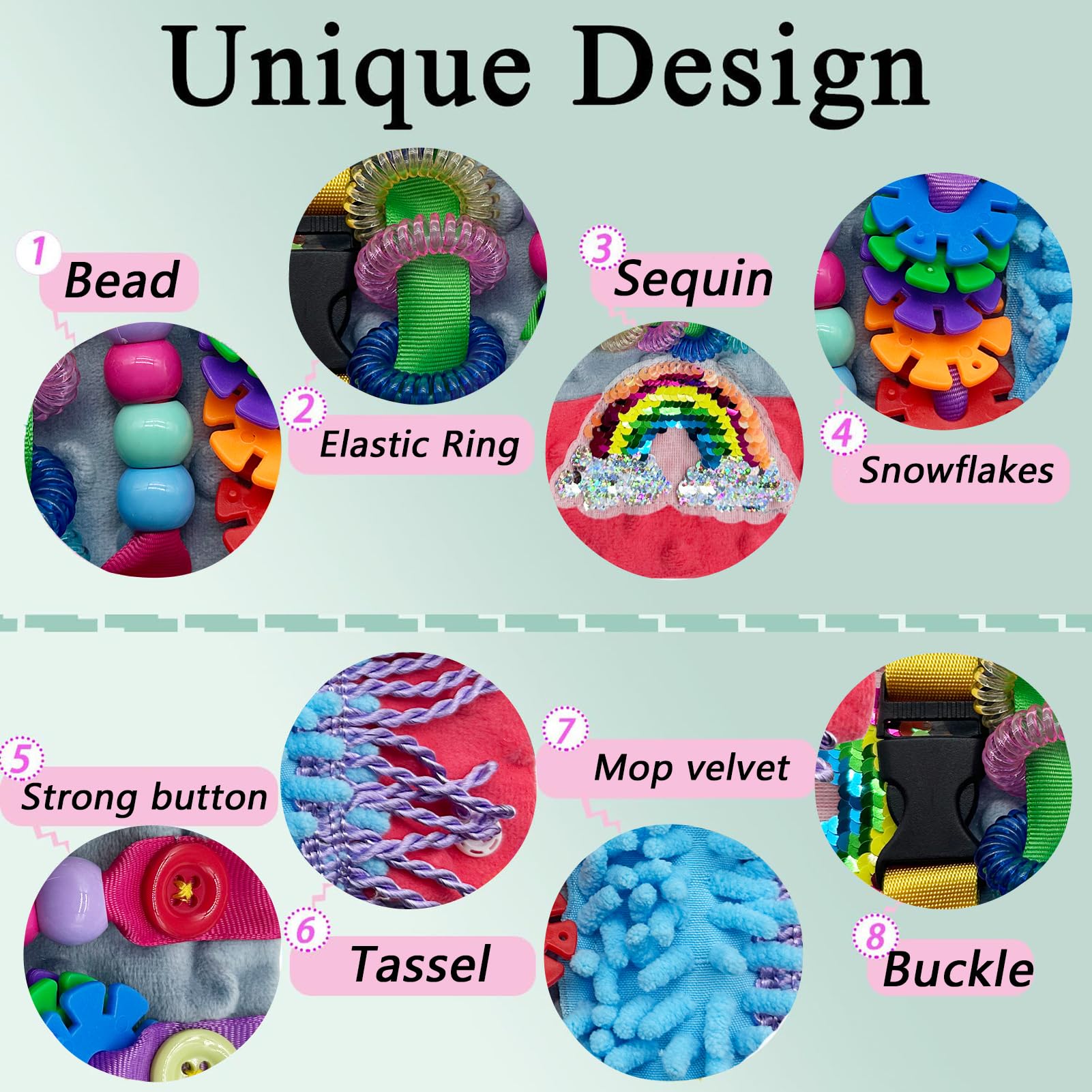 Fidget Blanket for Adult Demenza Prodotti per anziani Alzheimer Demenza Attività per anziani, braccialetto sensoriale fidget per anziani, regalo per demenza (rosso e grigio)