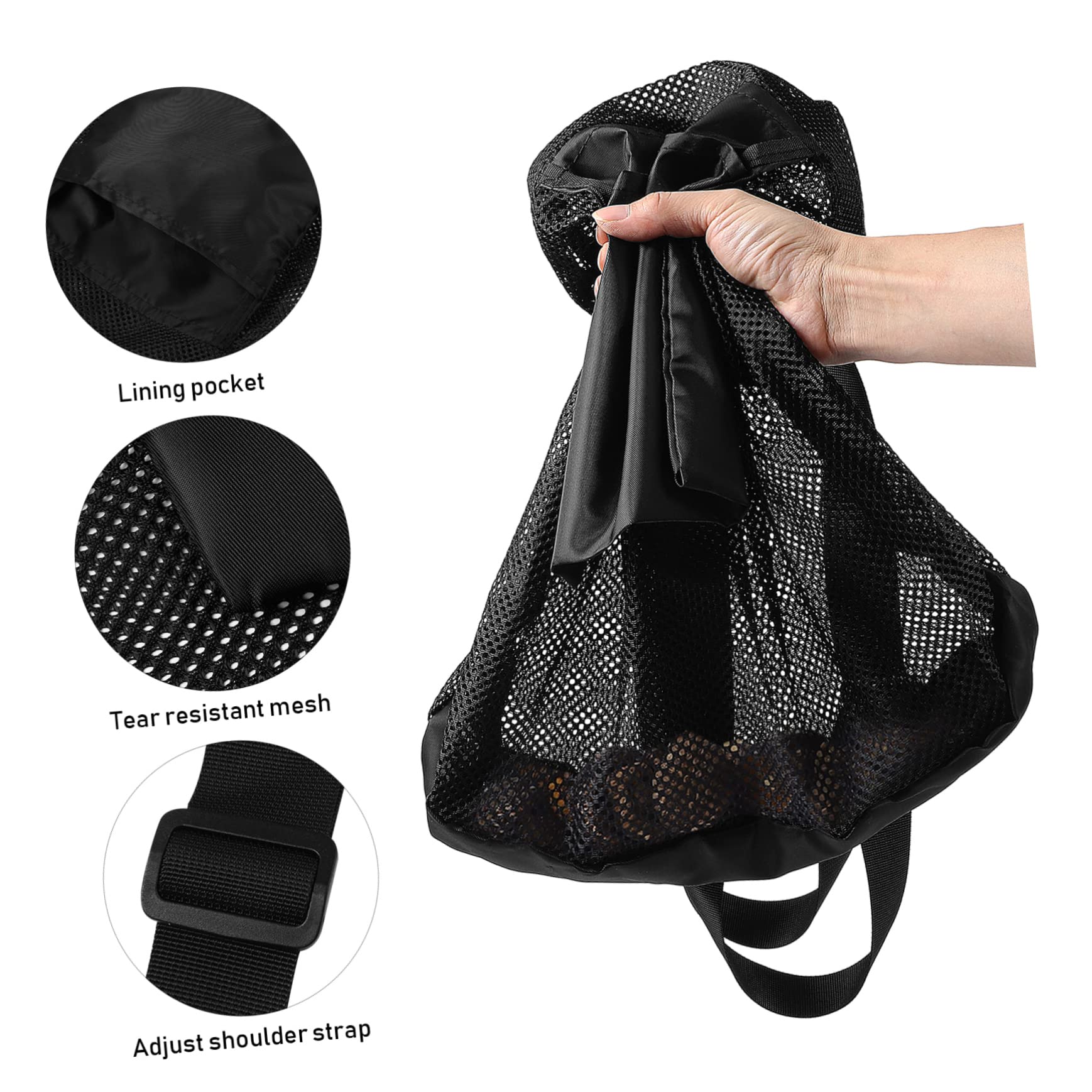Bolsa de Forrajeo para Setas 2 Piezas de Poliéster Negro | Bandolera y Base Rígida, Malla Transpirable, Pensada para Recolección en Salidas al Bosque