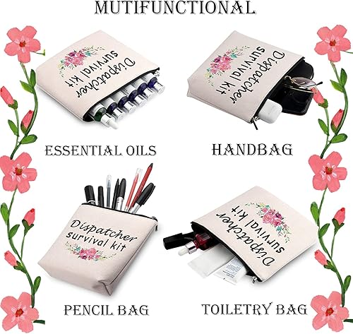 Miniatura 4 de WCGXKO Dispatcher Kit de supervivencia con cremallera bolsa de maquillaje regalo para 911 operador despachador de emergencia, Supervivencia del