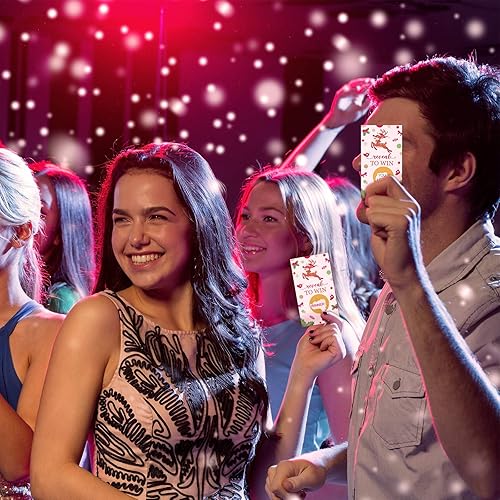 Miniatura 7 de Outus 40 tarjetas de Navidad para rascar, con renos navideños, boletos para rifas, manualidades de papel para raspar, juego de fiesta de Navidad