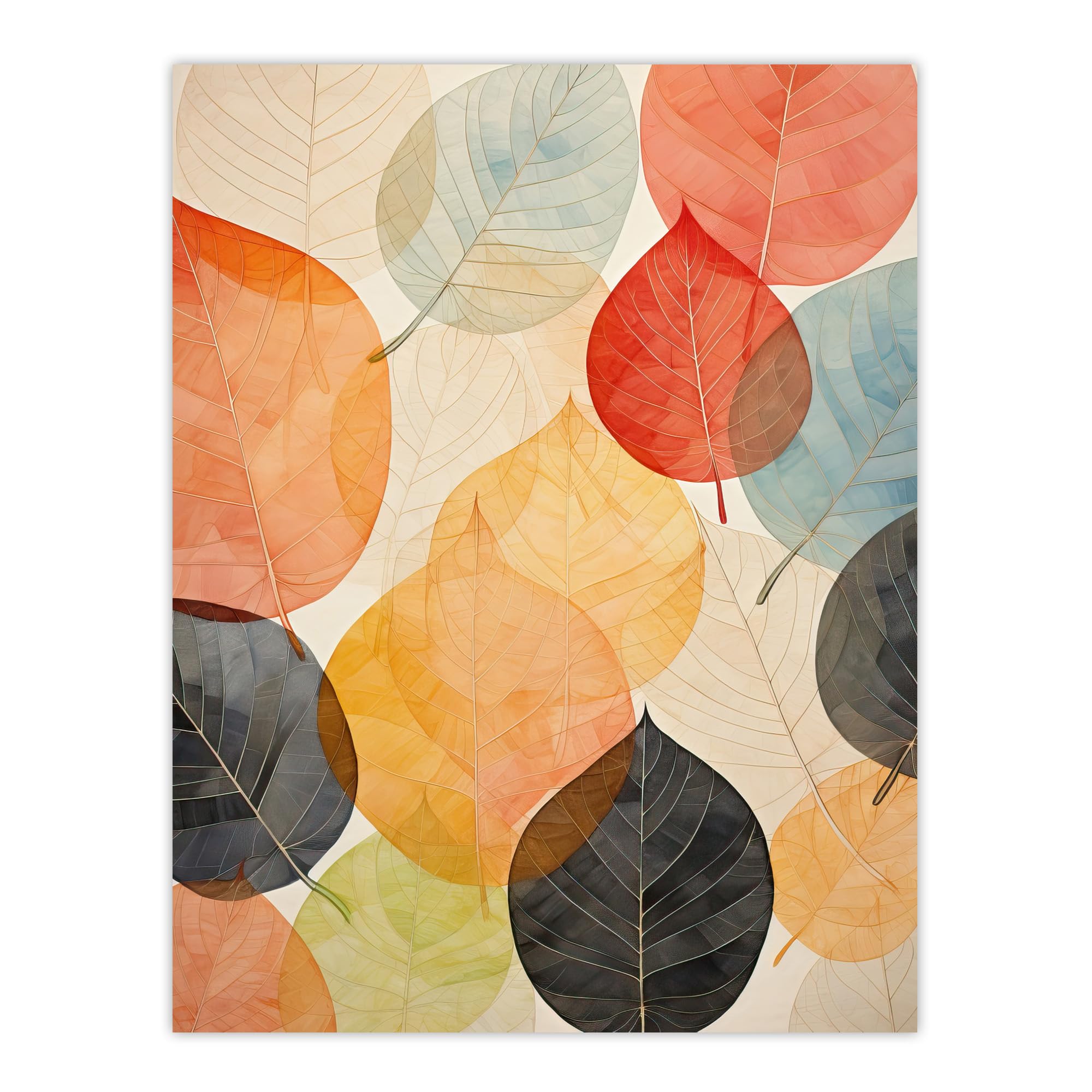 Wee Blue Coo Bittersweet October Autumnal Leaves Extra Large XL Wall Art Poster Print