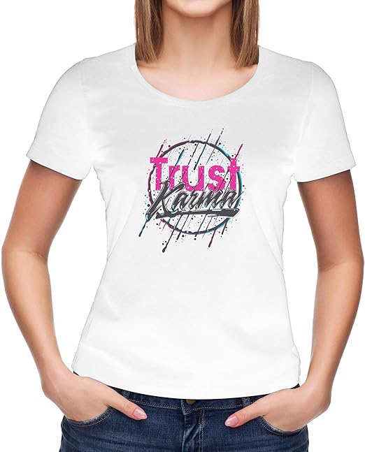 Karma Clothing, Spiritual, Urban, Motivation, Trust Karma Woman tShirt