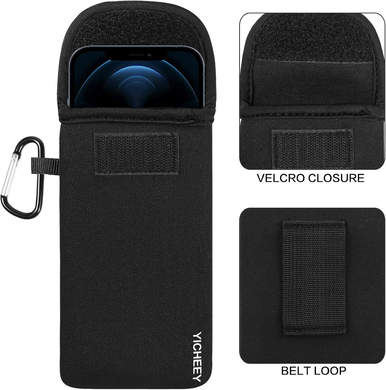 Universal Cell Phone Pouch Neoprene Phone Sleeve w/ Belt Clip Loop & Neck Lanyard Strap Compatible for iPhone 17 Pro Max Galaxy S25 Ultra S25 FE S25+ A26 A36 A56 Oneplus 15 13R Pixel 10 Pro XL - Image 5