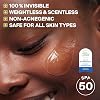 Protector solar Supergoop! Unseen SPF 50 - Invisible y transparente para rostro + espectro amplio + prebase adherente para maquillaje - sin peso, sin olor, libre de aceite 3