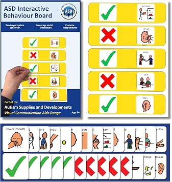 Behaviour Board for Kids with Autism, Customizable A4 ABA Visual English