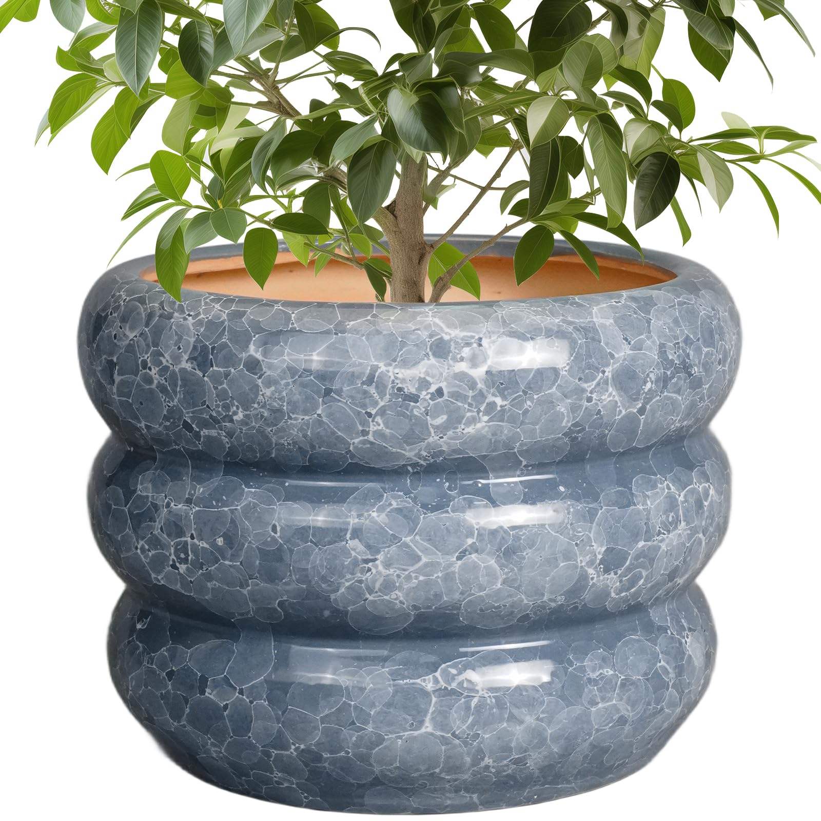 SQOWL 10 Inch Gray Gemstone Planter