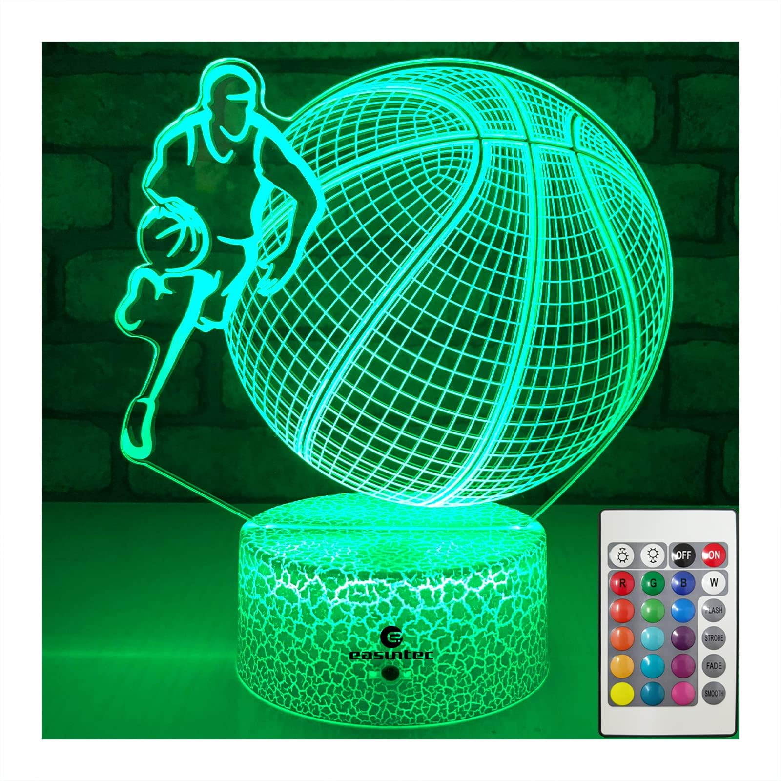 easuntec Basketball Gifts,Basketball Lamp,Remote 16 Colors & Touch 7 Colors,Basketball Stuff,Basketball Gifts for Boys,6 7 9 12 Year Old Boys Gifts