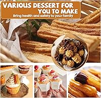 Vista 3 de Pistola de prensa de galletas negra - Kit de prensa de galletas Spritz con 12 discos y 6 puntas de tubería Perfecto para Acción de Gracias