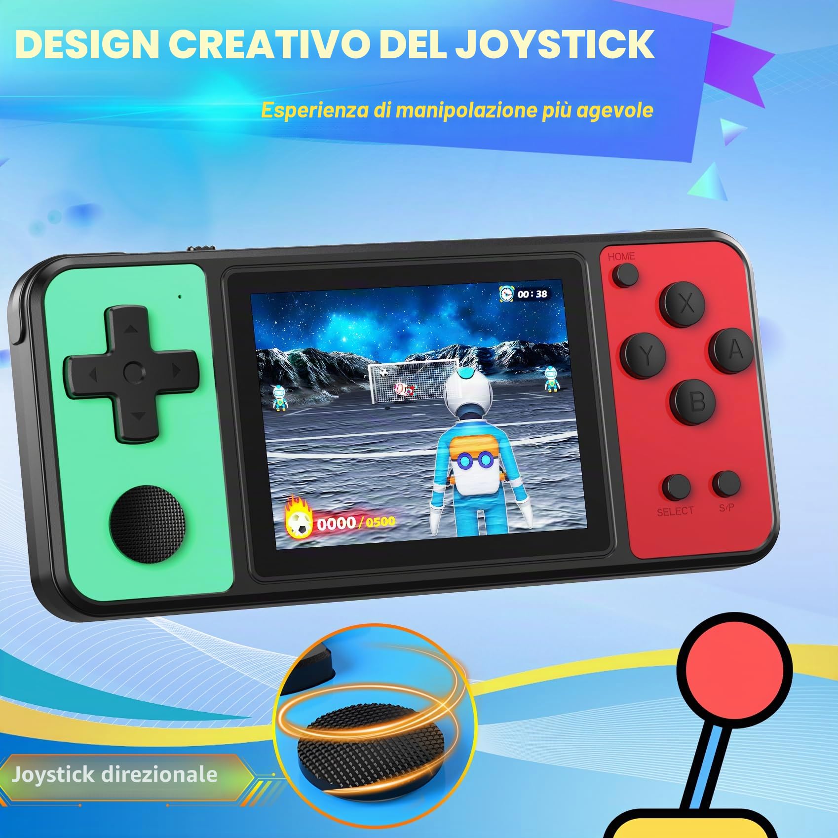 Giochi portatili a 32 bit - 139 videogiochi integrati - Display IPS da 3" ricaricabile - Giocatore arcade portatile - Giocattoli elettronici per bambini
