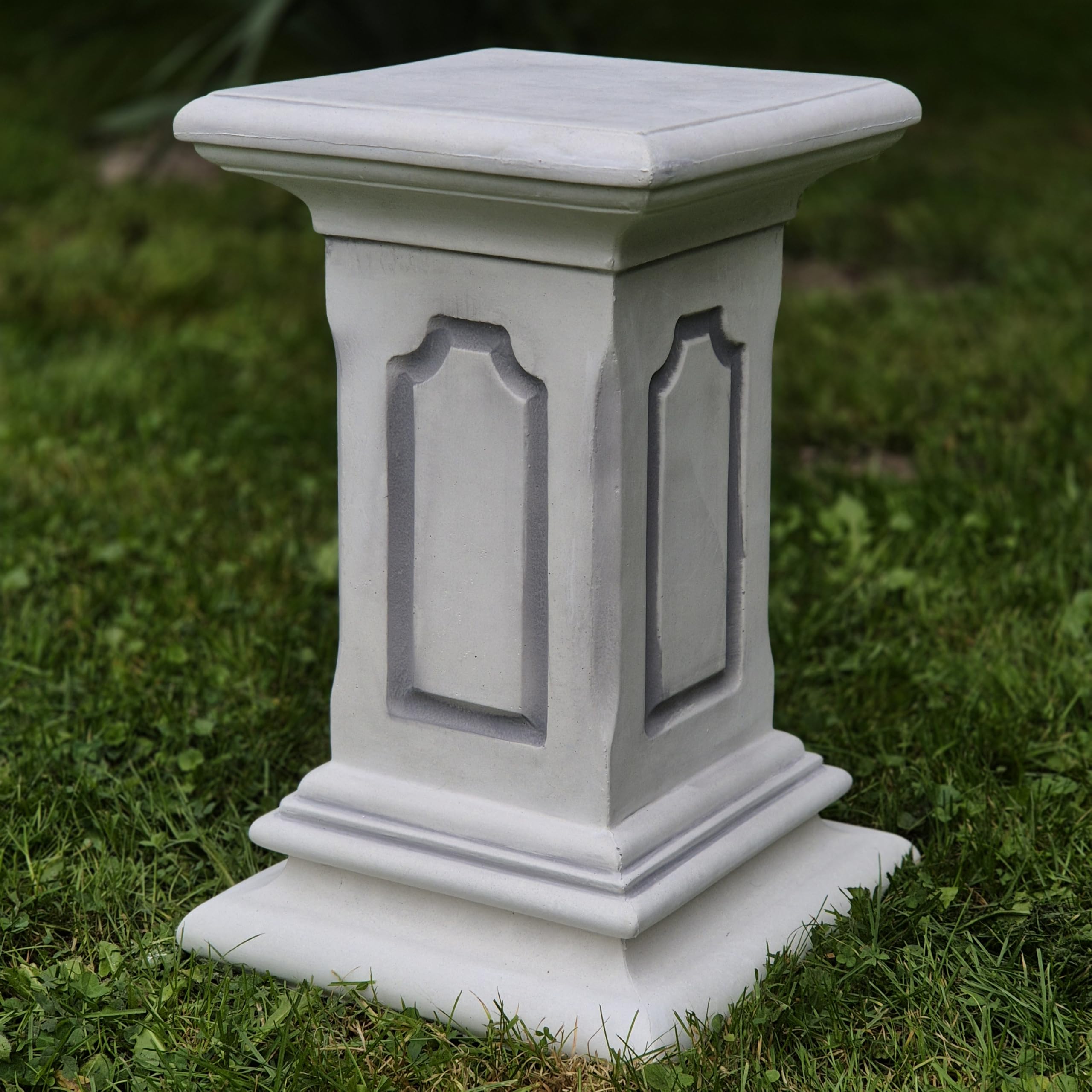 FABRIQ Colonne de 40 cm Gris - 25 kg - Colonne de fleurs en fonte - Socle massif - Décoration de jardin et de maison