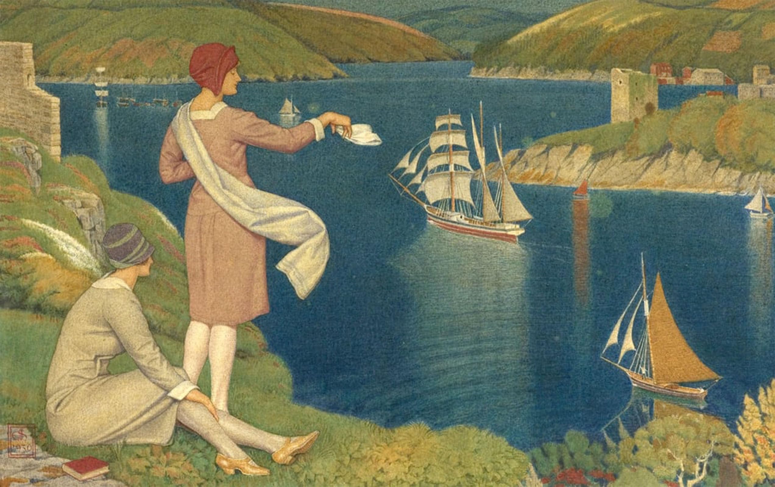 SERENDIPITP Abstract Painting Mural Print Picture Wall Decor Painting the Return by Edward Southall Vintage Wall Artwork for Home Decor 60x90cm