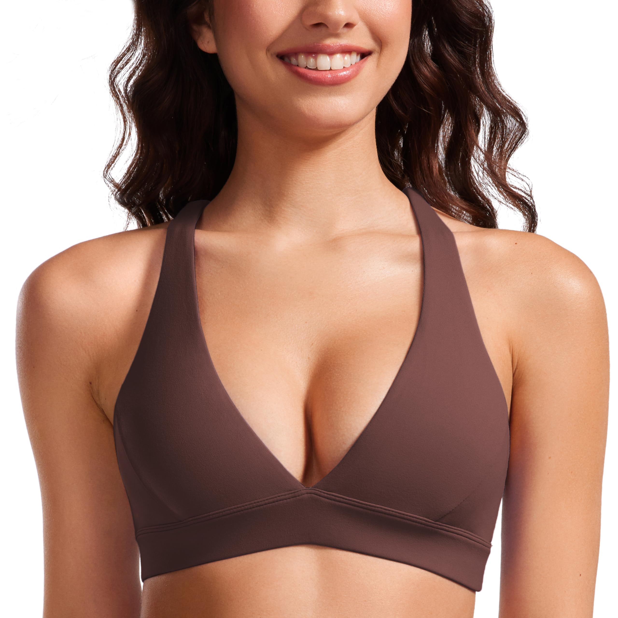 CRZ YOGA Butterluxe Deep V Neck Sports Bras