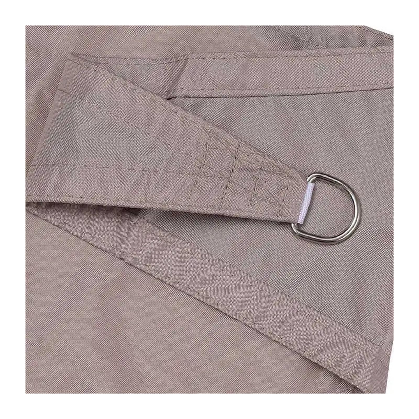 Voile d'ombrage triangulaire imperméable 5x5x7.1m kaki pour terrasse et jardin