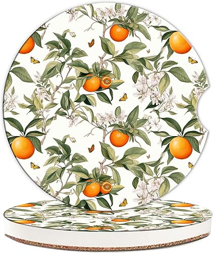 Miniatura 11 de Celestial Sun Moon - Posavasos para automóvil, 2 piezas universales antideslizantes para automóvil, 2.56 pulgadas, bonitos posavasos para automóvil