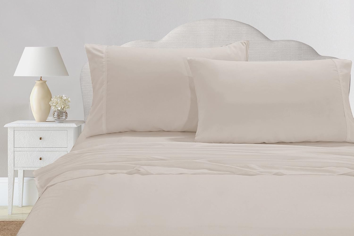 Cathay Luxury Silky Soft Polyester Single Flat Sheet, Twin Size, White: Home & Kitchen