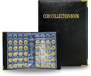 Intendvision Coin Collection Album - 20 Pages 360 Pockets Coin Storage for Collectors, 2 Coin Size Pockets Coin Holder Coi...