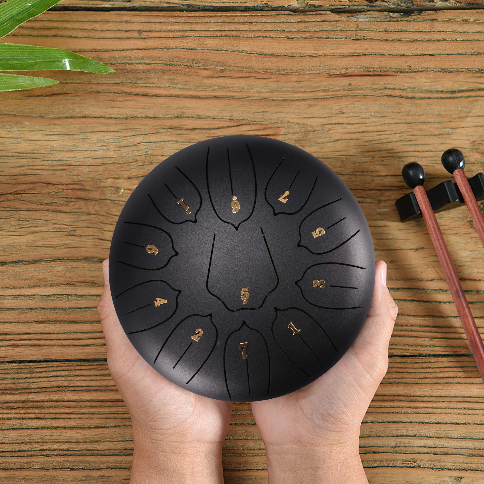 Tamburo a fessura, tamburo in acciaio, chiave a D 11 tonalità, tamburo con bacchette, borsa, coperchio per dita, strumento a percussione per educazione musicale, concerti