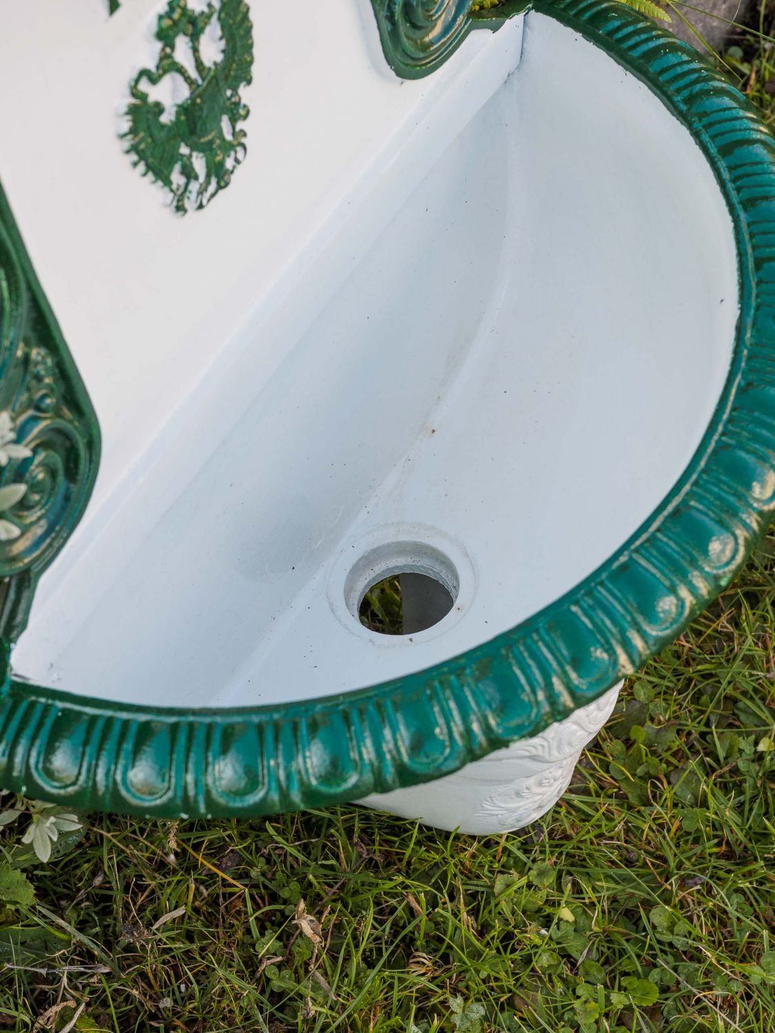 aubaho Fontaine Murale Fontaine Bassin 72cm Aluminium Jardin Fontaine Jardin de Style