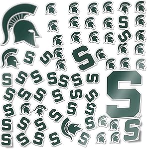 Michigan State University Sticker Vinyl Decal Laptop Water Bottle Car Scrapbook (Type 1 Sheet)