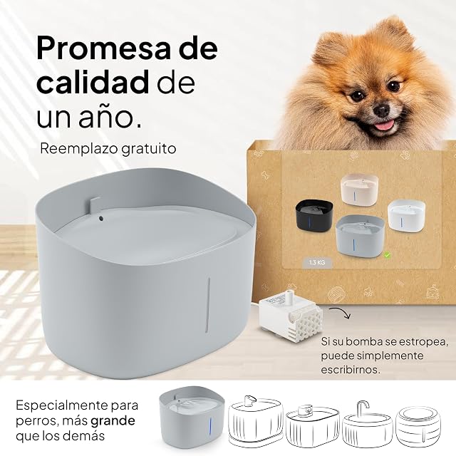 Foto 8 de 8 de Pretty Paw Fuente para Perros 7L con Filtro y Nivel Visible