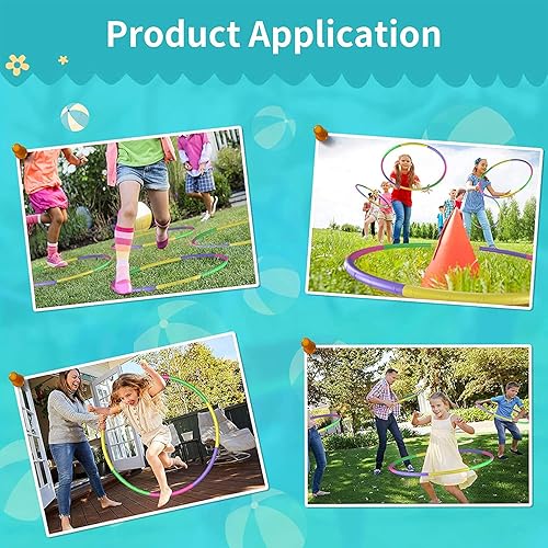 Miniatura 2 de Toy Hoop for Kids & Jump Ropes, Adjustable Detachable Length Toy Hoop Plastic Toys for Kids Adjustable Soft Jump Ropes for Fitness, Bodybuilding,
