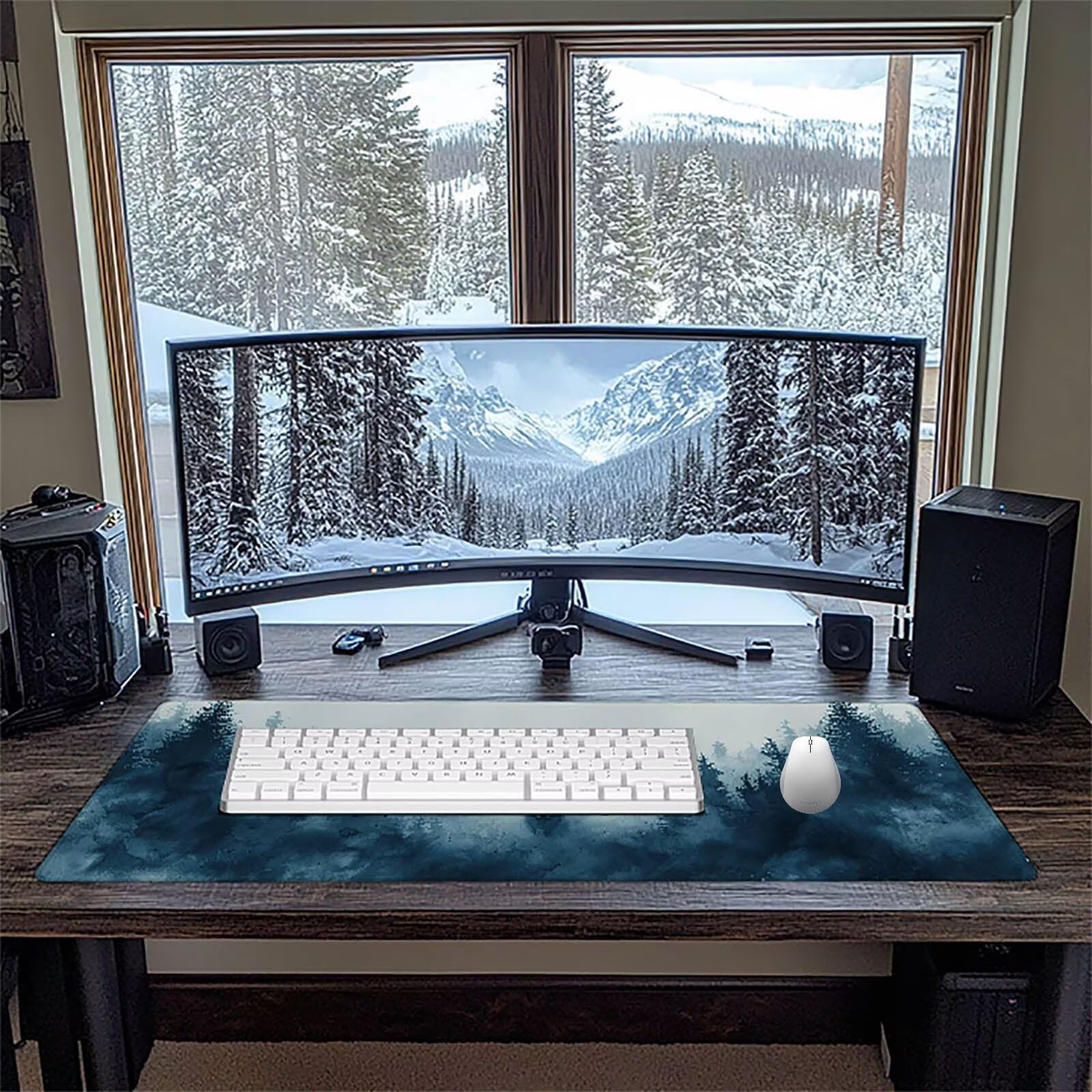 Animale Tappetino Mouse Gaming xxl 1000 x 500 mm, Tappetino Scrivania Grigio Con Bordi Cuciti, Presa Stabile su Superfici Lisce, Impermeabile Antiscivolo Mouse Pad per Gaming Accessori Regalo v2-202