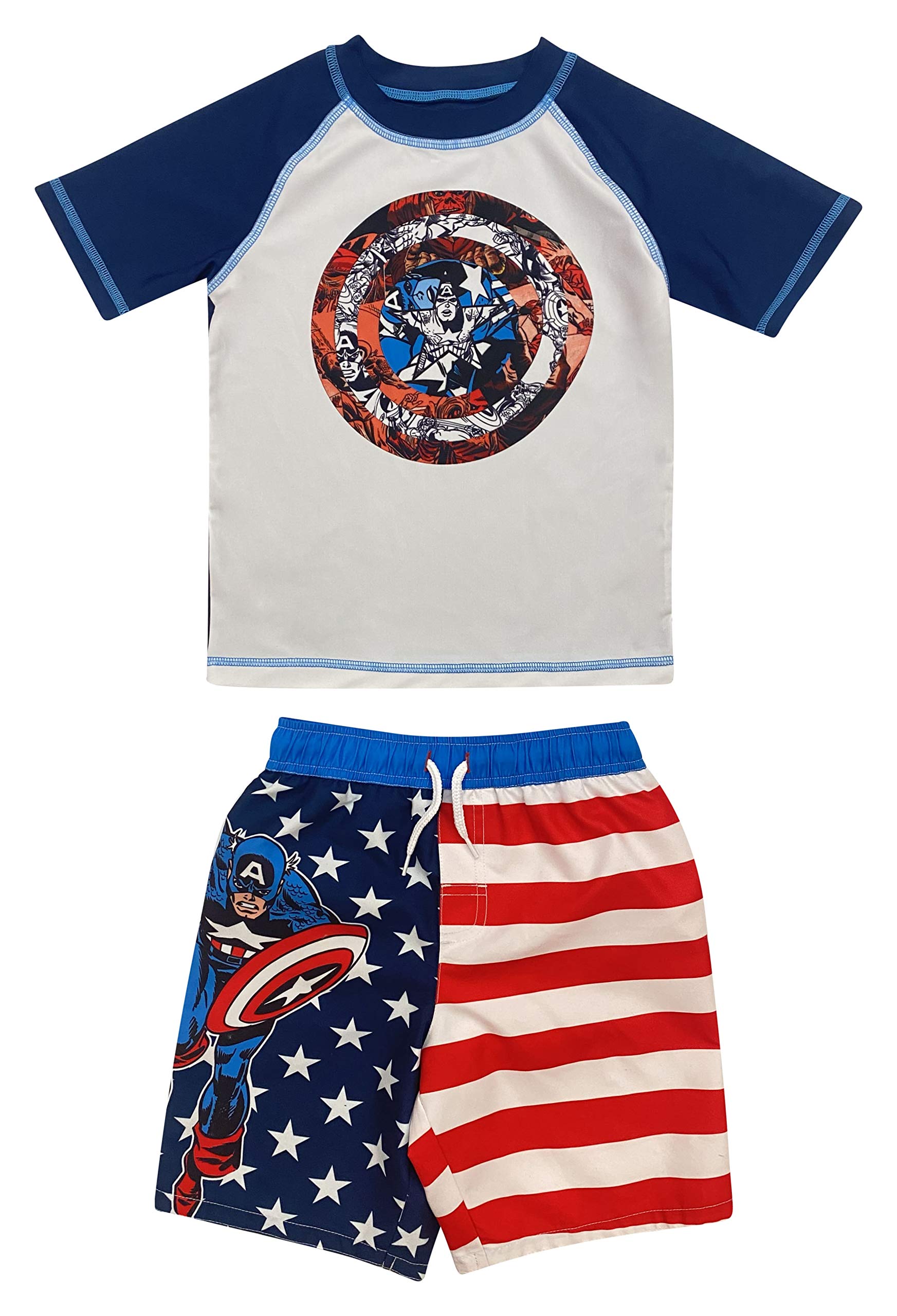 Dreamwave Boys 2 Piece Rash Guard & Swim Trunks Set