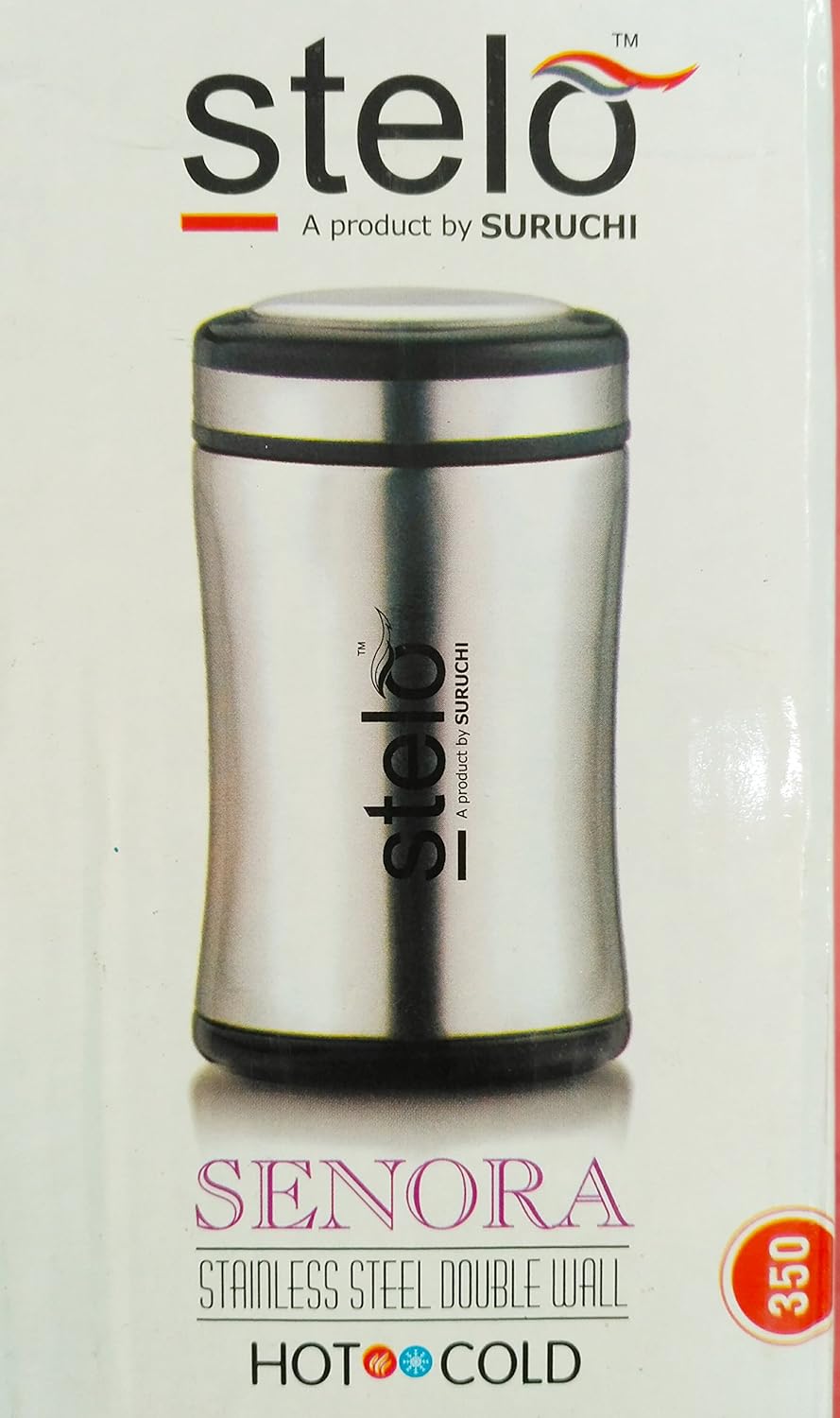 Stelo Senora Stainless Steel Hot and Cold Multi Purpose Jar/ Flask, 350