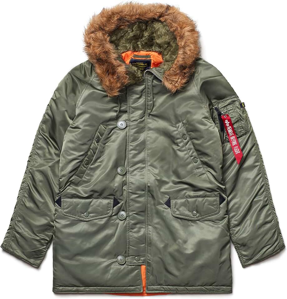 Alpha Industries mens Slim Fit N-3b Parka